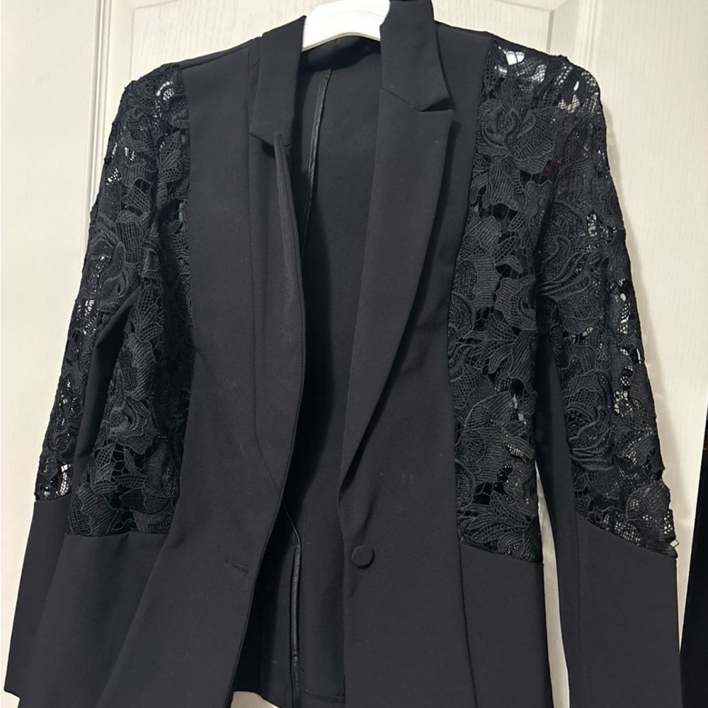 INC International Concepts Black Lace Blazer